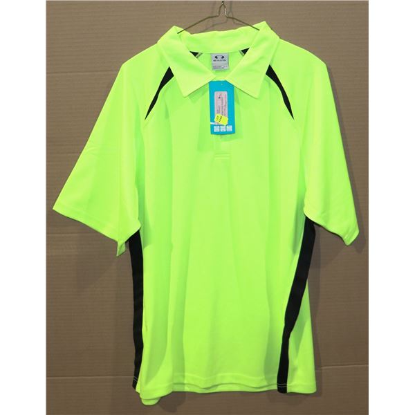 NEW MEN'S BIZ COOL FASHION POLY FLURO LIME, XL