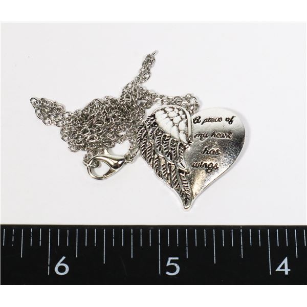 NEW HEART PENDANT SAYS: A PIECE OF MY HEART HAS