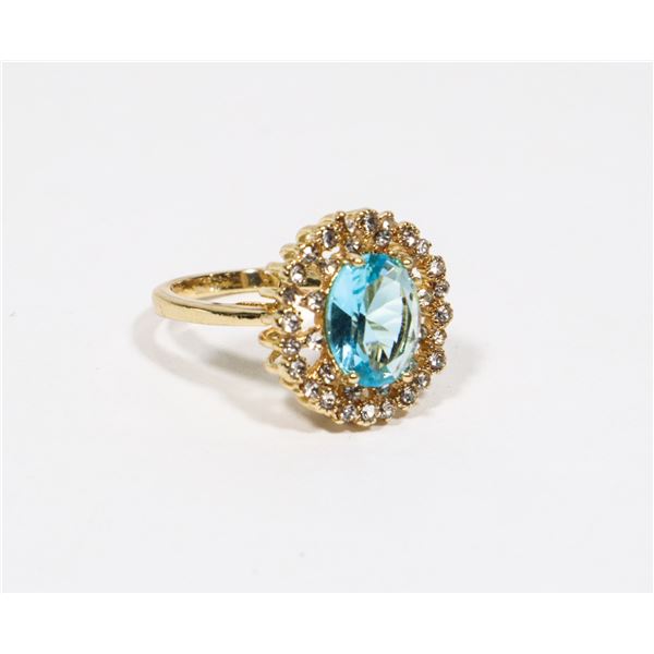 NEW ROUND RHINESTONE SIZE 8 RING