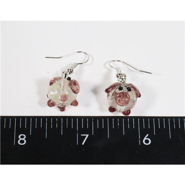 NEW GLOW IN THE PIG DROP EARRINGS