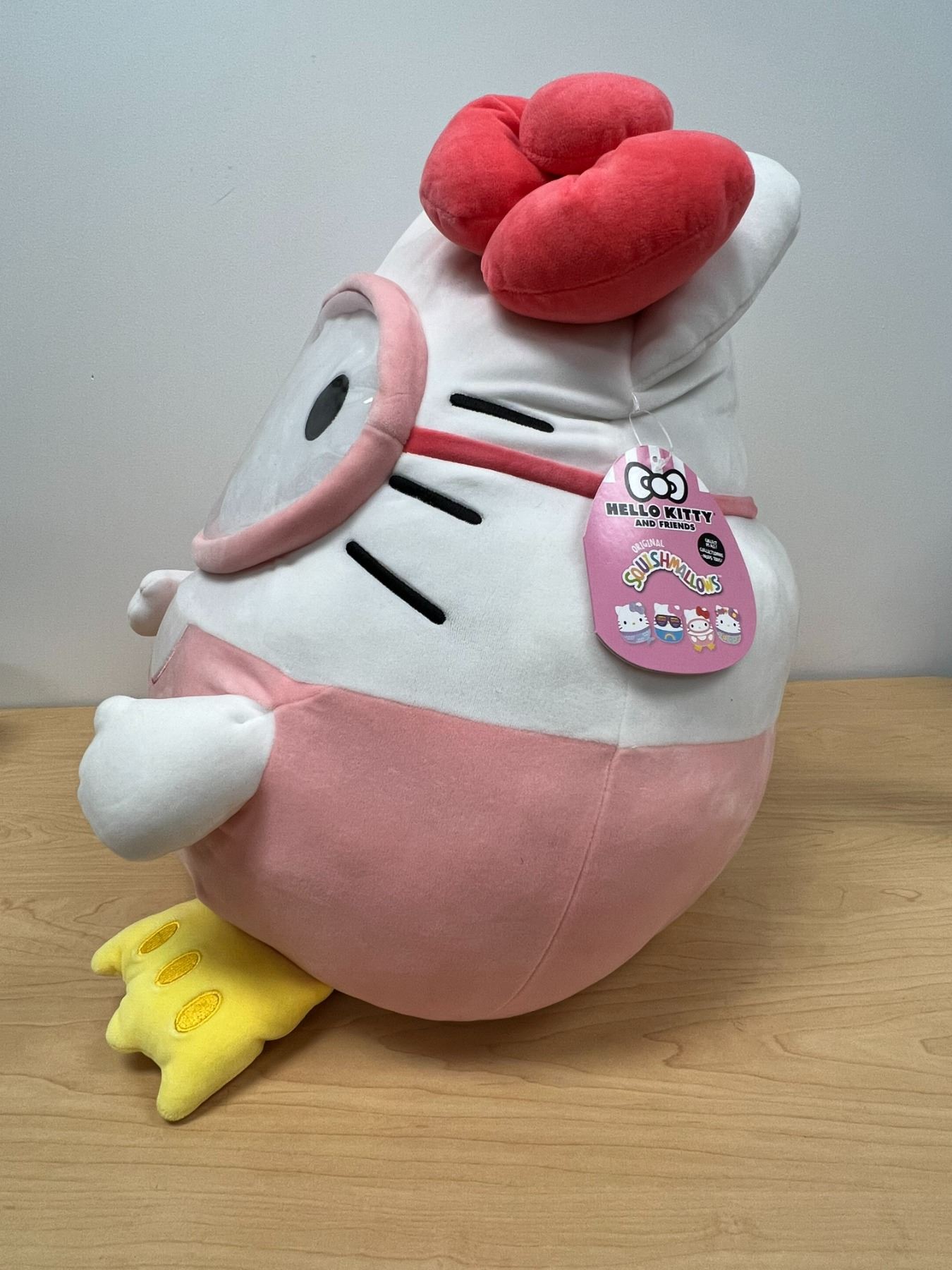 Large Scuba Gear Hello Kitty Squishmallow Stuffy (about 20" wide 21" tall)