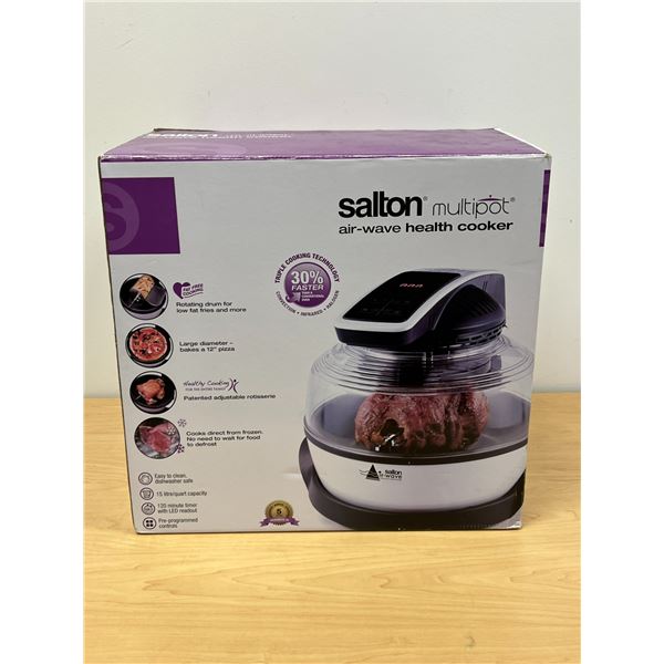 Salton Multipot AirWave Health Cooker 15 L/Qt Capacity Appears New in Box