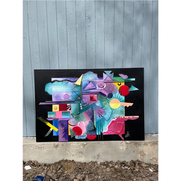 Original Frank Walcutt 3D Texture Painting - Very Unique / Striking - Quite Large see all photos