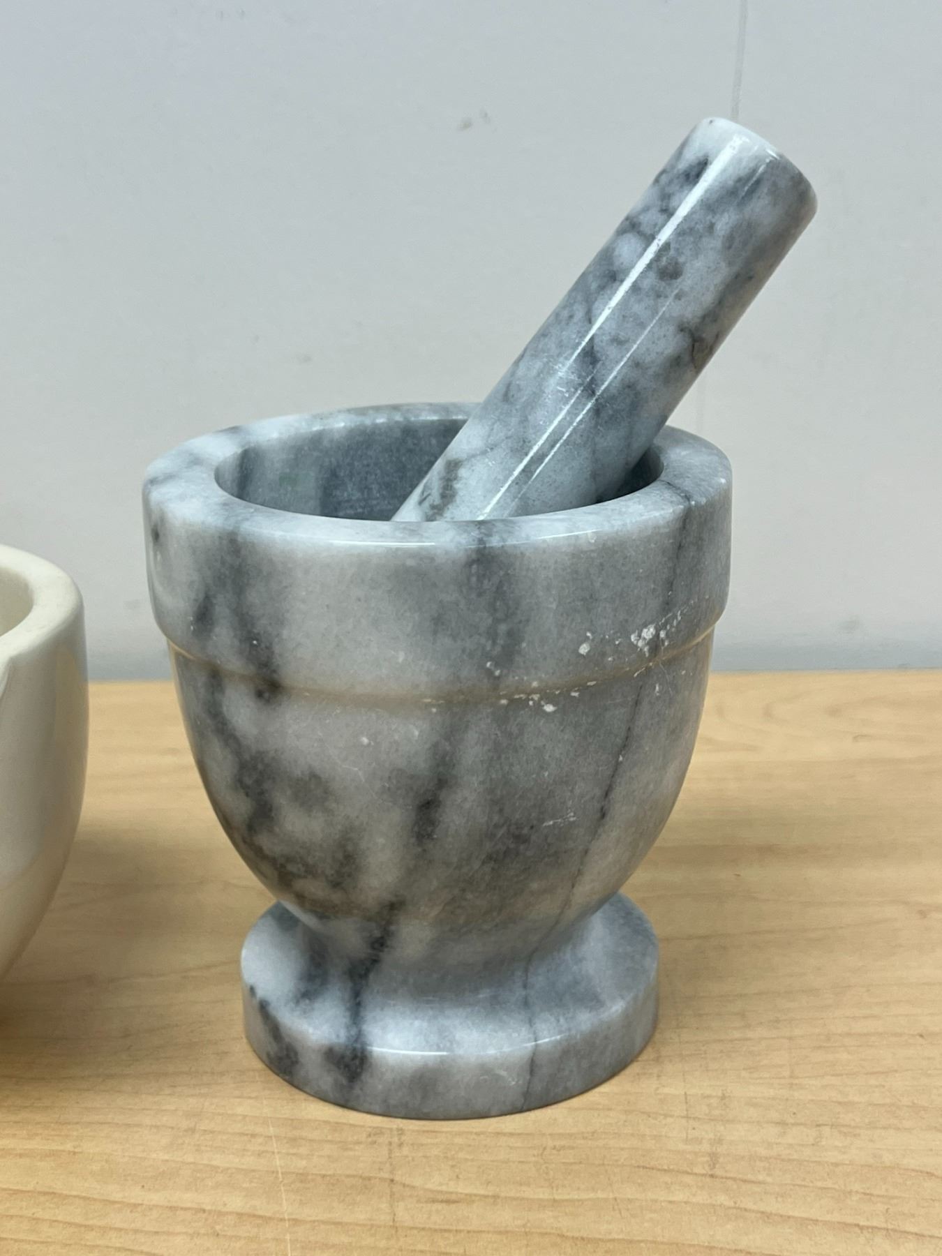 Mason Cash Ceramic & Marble Mortar Pestles Taller mortar is about 4"