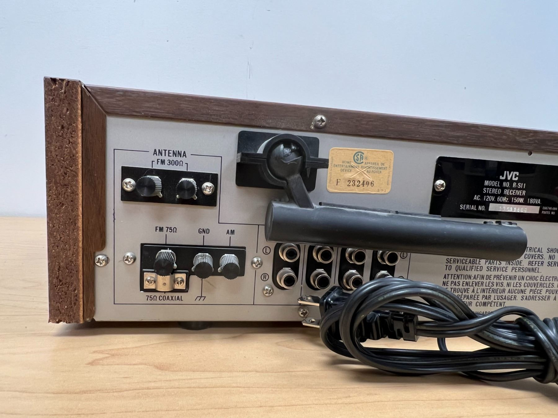 Vintage JVC RS11 Stereo Receiver Powers up, only tested for power