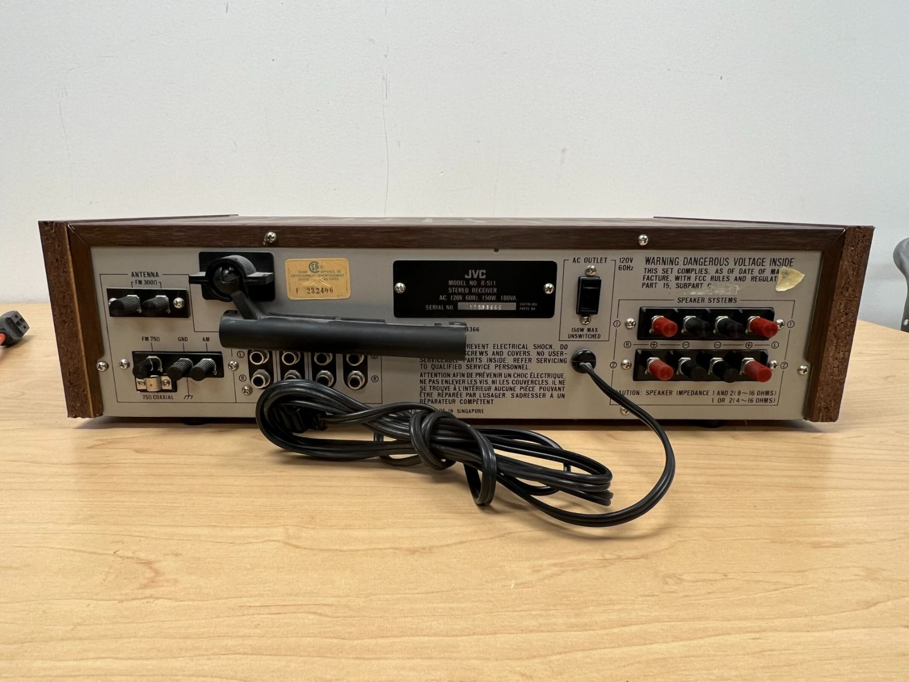 Vintage JVC R-S11 Stereo Receiver - Powers up, only tested for power