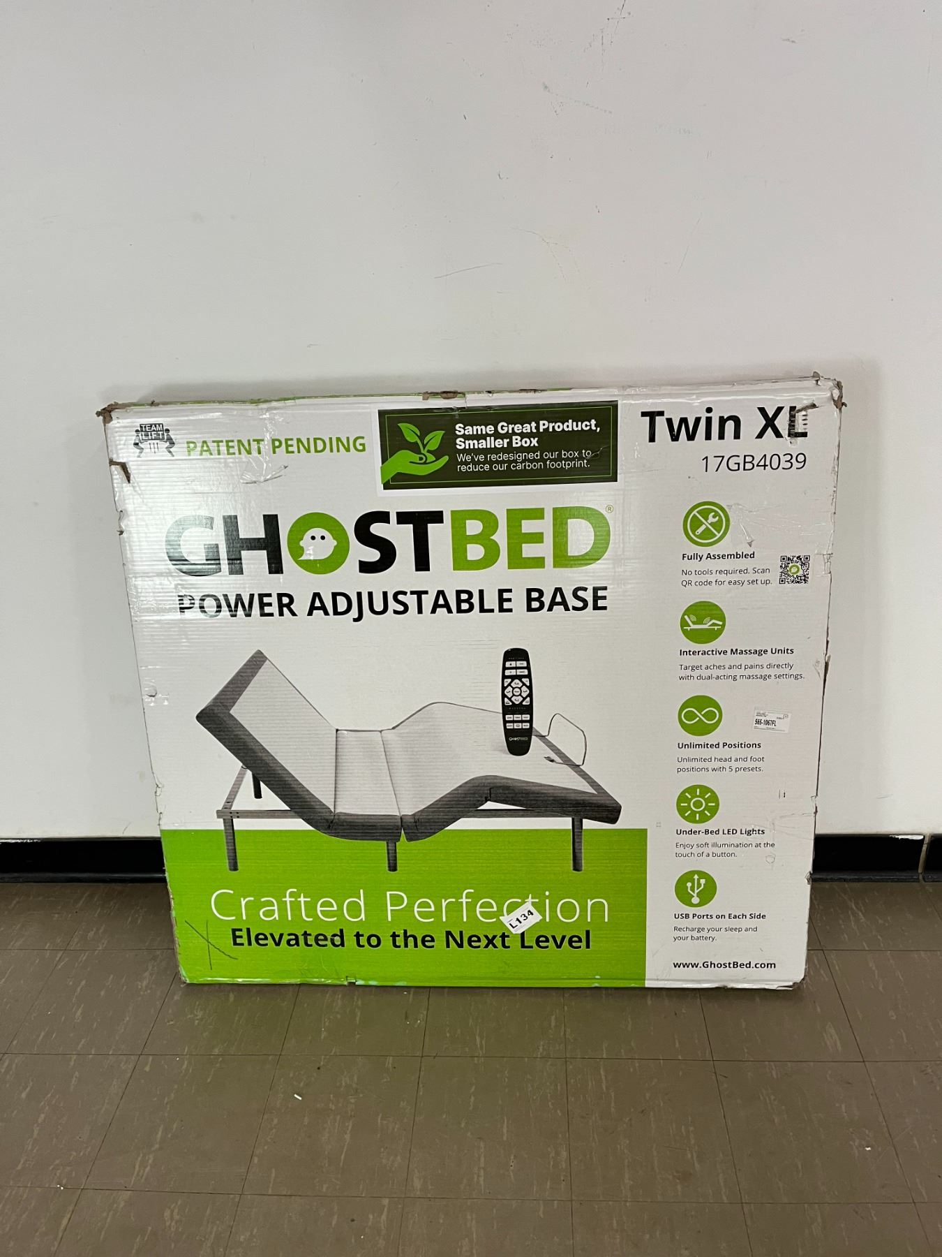 Ghostbed Twin XL Power Adjustable Base original box/packing, appears