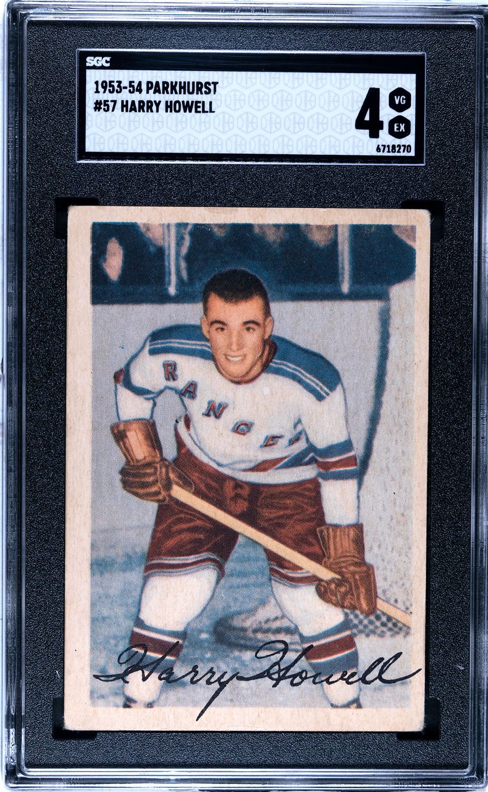 1953-54 Parkhurst #57 Harry Howell RC (SGC 4)