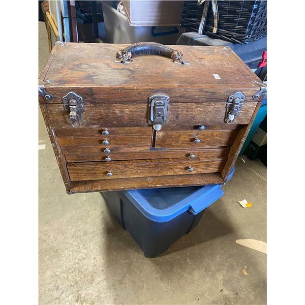 Wood tool box