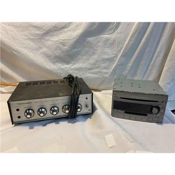 Realistic amp cd player for vehicle