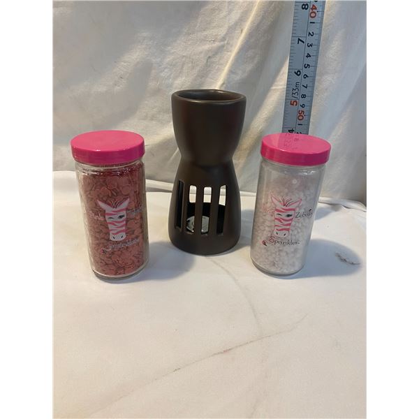 Pink Zebra scent burners with wax beads