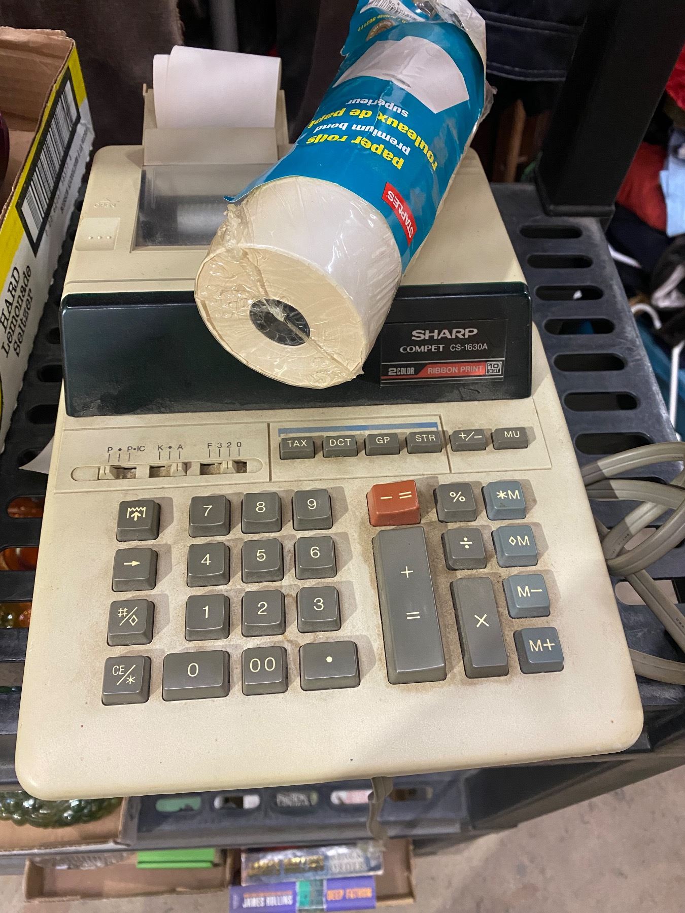 Paperless Adding Machine Sharp Sharp adding machine and paper rolls