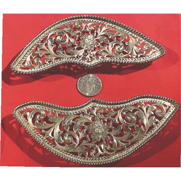 filigree silver corner plates