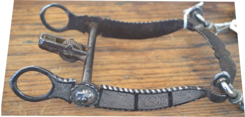 Hamley silver inlaid half breed bit