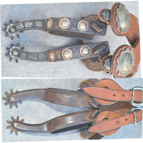 BC silver mounted using style spurs