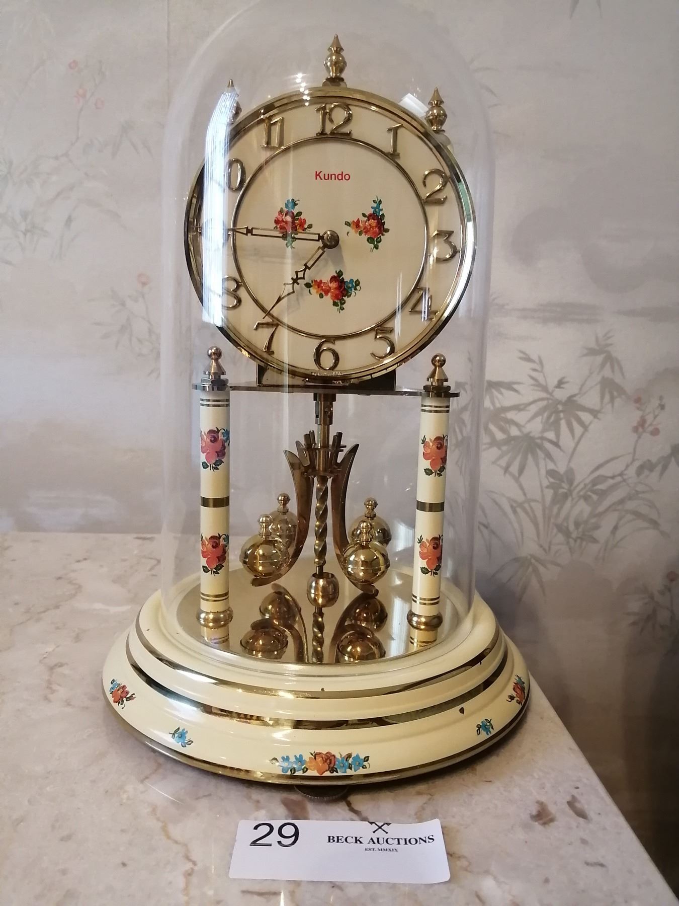 Kundo Floral Anniversary Clock Beck Auctions Inc.