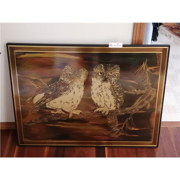 Metallic Owl Artwork (Artist Unknown)