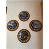 Image 1 : Set of 4 x Framed Decorative Plates By Jim Hansel (See Photos for Names)