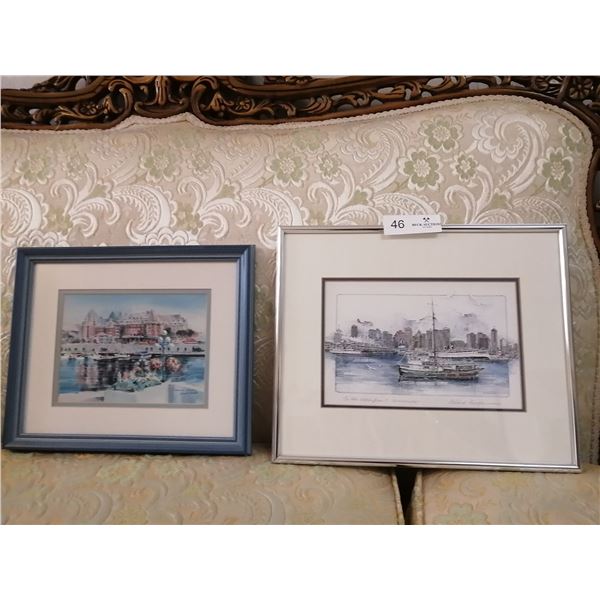Prints - "On the Waterfront - Vancouver By Gerard Paraghamian & "The Empress Hotel - Victoria, BC"