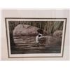 Image 2 : 2 x Framed Prints By Dawn Li-Leger - "Loon with Chick" & "Canada Geese with Young"