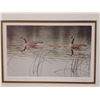 Image 4 : 2 x Framed Prints By Dawn Li-Leger - "Loon with Chick" & "Canada Geese with Young"