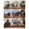 Image 3 : Collection of Nine Railway-Themed Decorative Plates (Display Shelving Included)