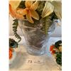 Image 4 : 2 x Royal Adderley Bone China Flower Decorations and Artificial Flowers in Crystal Vase