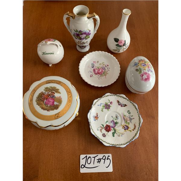 Assortment of China and Porcelain Collectibles - Includes Limoges, Paragon, Coalport, & More