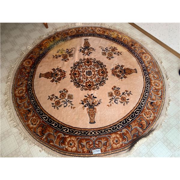 Circular Persian-Style Decorator Rug