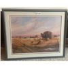 Image 1 : Framed Print of Threshing Scene by Jerry Doell (Edition 167/360) w/ Artist Signature