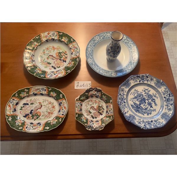 Assorted Decorative Painted Porcelain Plates