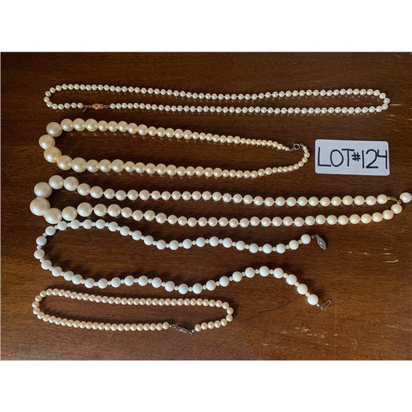 Five Pearl-Style Necklaces