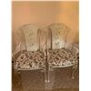 Image 1 : 2 x White Metal Chairs w/ Floral Cushions