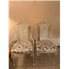Image 1 : 2 x White Metal Chairs w/ Floral Cushions