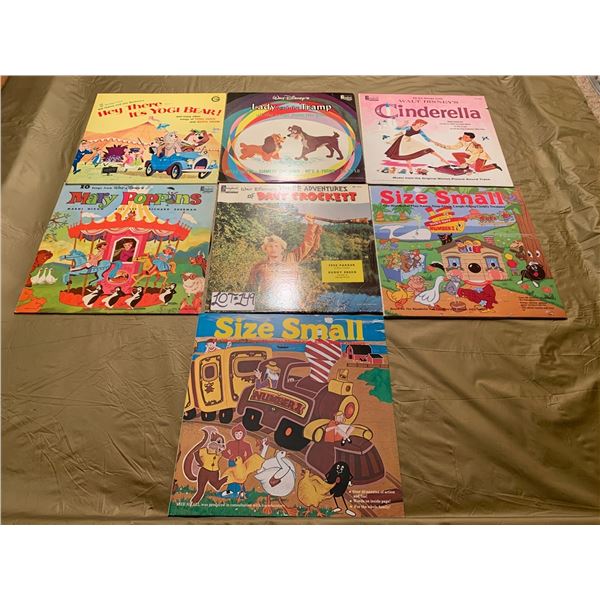 7 x Assorted Children's Vinyl Records