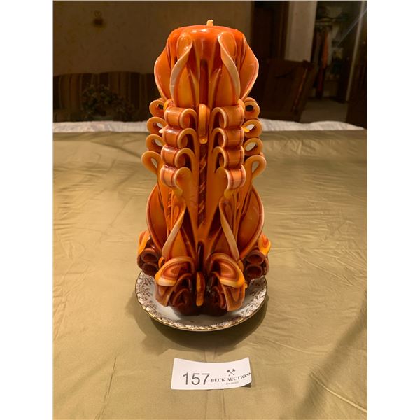 Beautiful Handcrafted Candle w/ Royal Albert Saucer