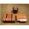Image 1 : 3 x Ornate Wooden Jewelry Boxes