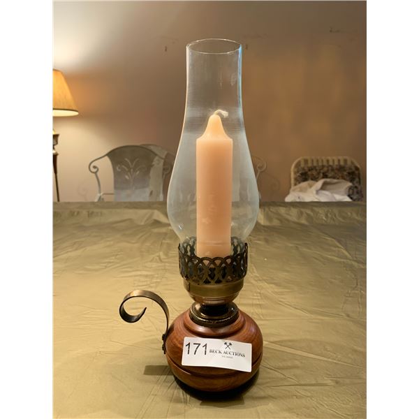Vintage Wooden Hurricane-Shaped Candle Holder
