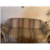 Image 1 : Vintage Roxton Upholstered Sofa w/ Wooden Trim