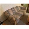 Image 2 : Vintage Roxton Upholstered Sofa w/ Wooden Trim