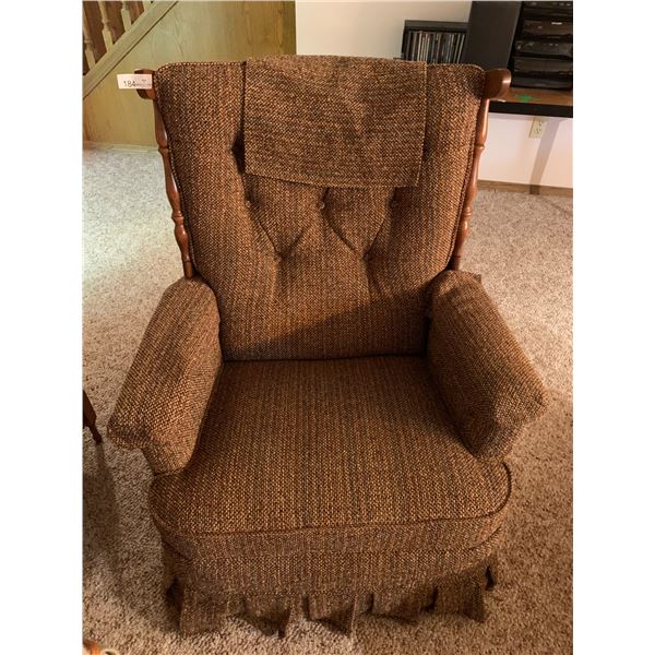 Vintage Upholstered Rocking Chair