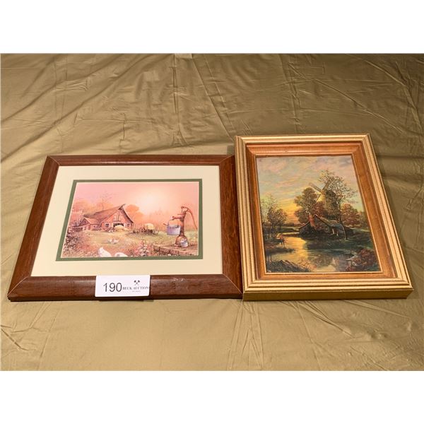 2 x Framed Prints of Countryside Scenes