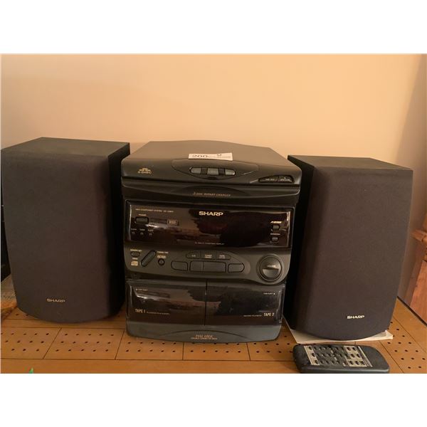 SHARP Mini Component System (CD-C2610) and 2 x Speaker Systems (CP ...
