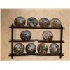 Image 1 : 10 x Flowers of the Canadian Provinces Collector Plates by Don Li-Leger w/ Wall Rack