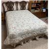 Image 1 : Double Bed w/ Sealy Posturpedic Mattress, Box Spring, and Headboard