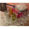 Image 1 : Assortment of Glass Vases and Punch Bowl