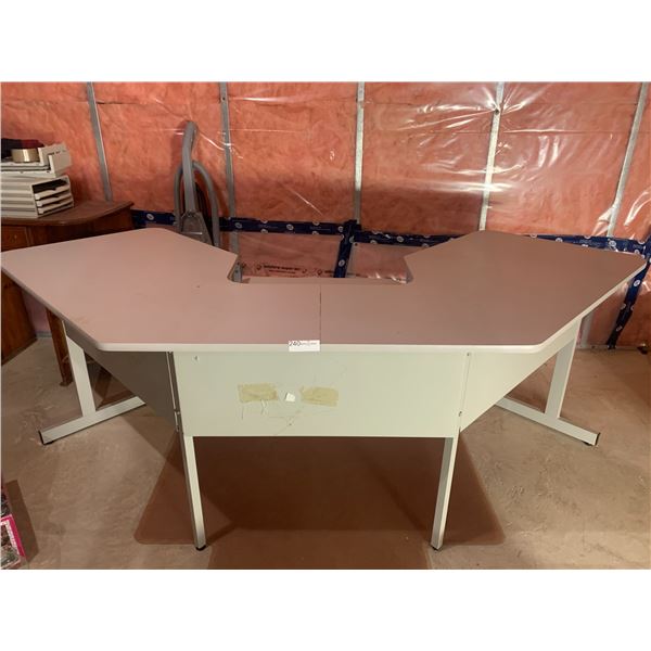 Metal and Wooden Desk