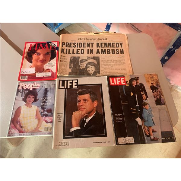Assortment of JFK-Related Magazines and Newspapers