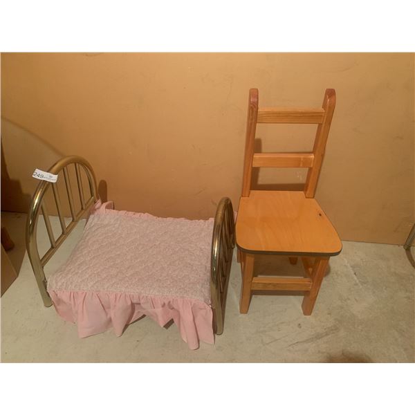 Miniature Bed and Chair