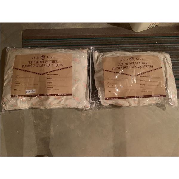 2 x Whole Home Waterfowl Feather Pillows